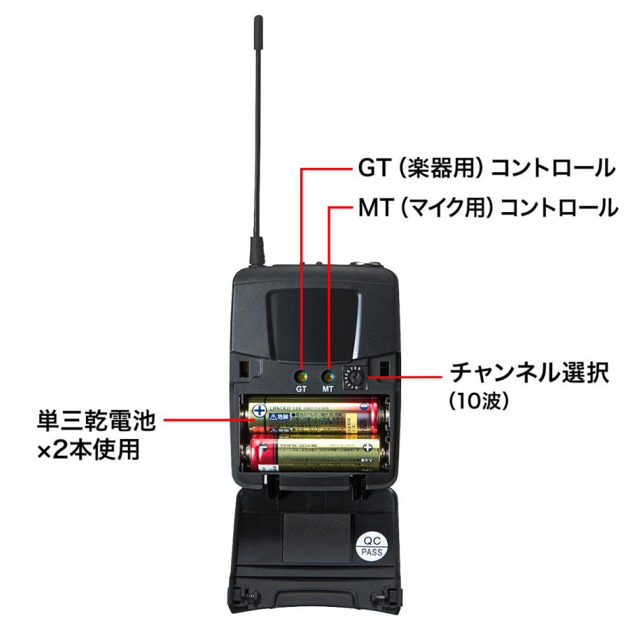 ワイヤレスヘッドマイク(MM-SPAMP4/7用) SANWA SUPPLY (サンワサプライ) MM-SPAMP4WHS｜telaffy｜07