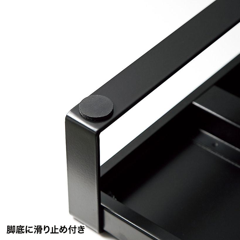 電源タップ+USBハブ付き机上ラック(W500・ブラック) SANWA SUPPLY (サンワサプライ) MR-LC204BKN | SANWA SUPPLY | 08
