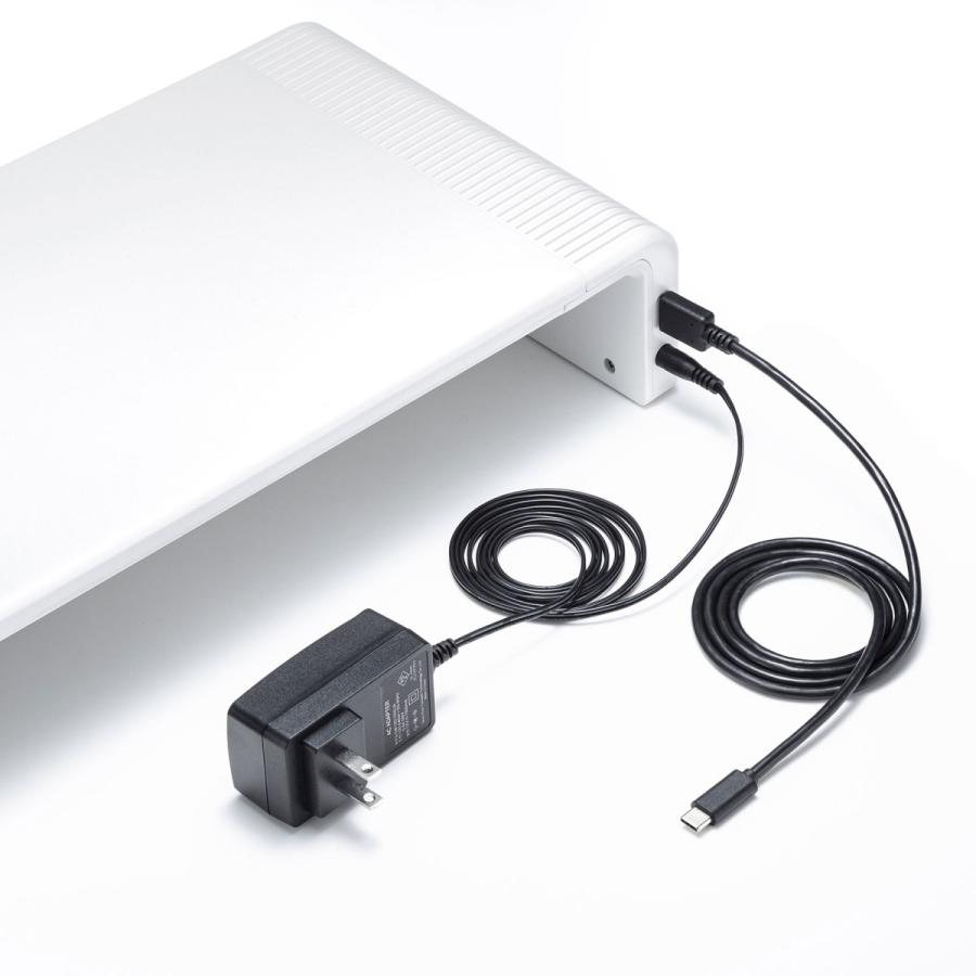 SANWA SUPPLY（サンワサプライ） USB Type-C接続ハブ付き机上ラック