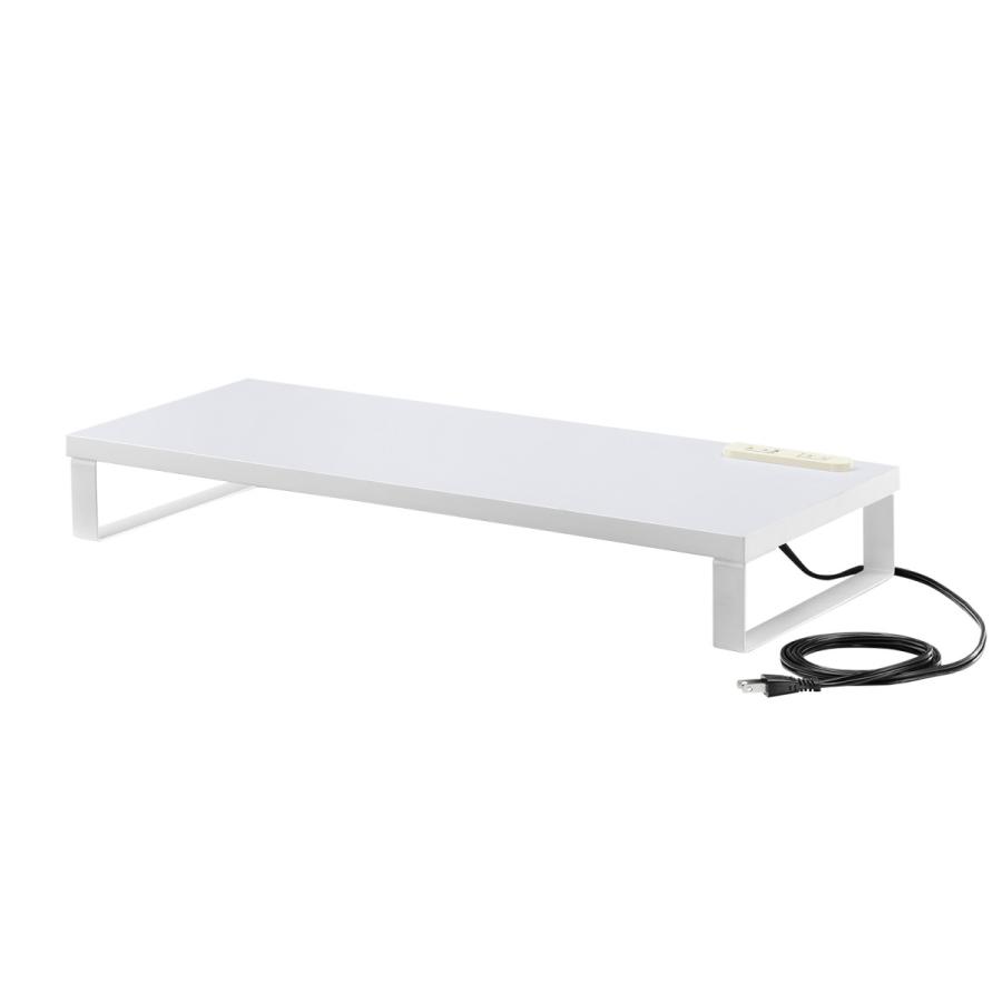 コンセント付きモニター台(W600・ホワイト) SANWA SUPPLY (サンワサプライ) MR-LC212W | SANWA SUPPLY