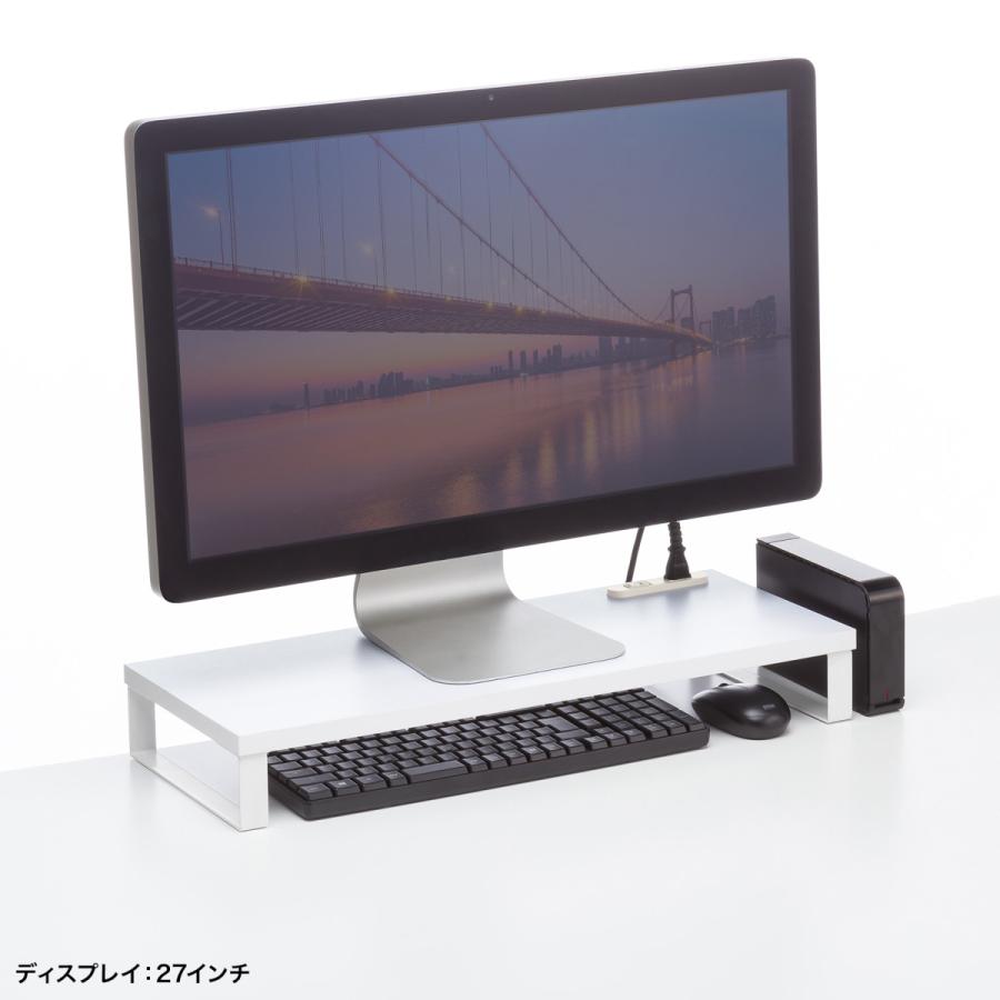 コンセント付きモニター台(W600・ホワイト) SANWA SUPPLY (サンワサプライ) MR-LC212W | SANWA SUPPLY | 01