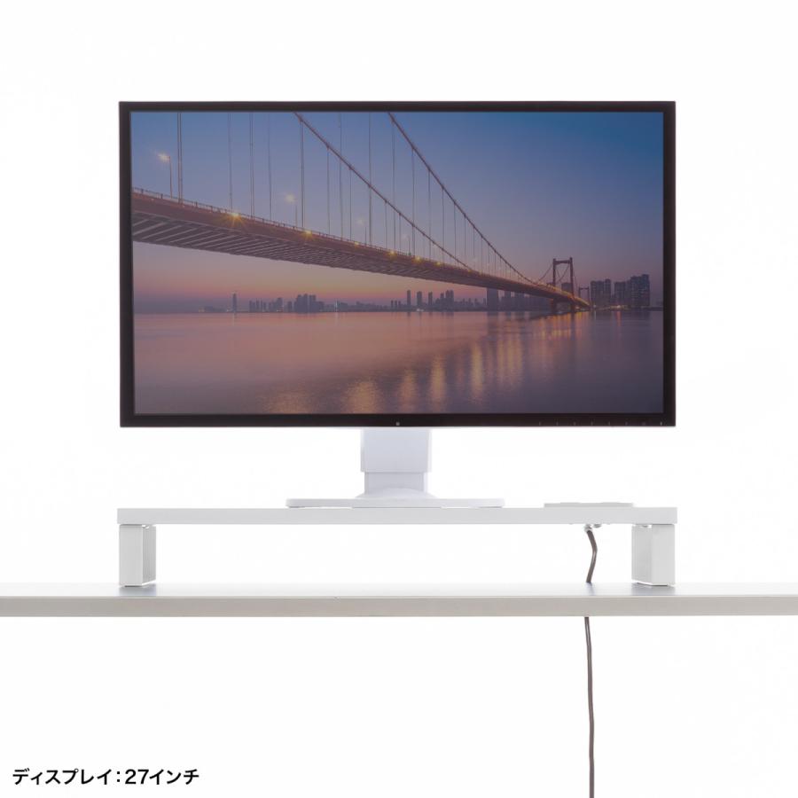 コンセント付きモニター台(W600・ホワイト) SANWA SUPPLY (サンワサプライ) MR-LC212W | SANWA SUPPLY | 04