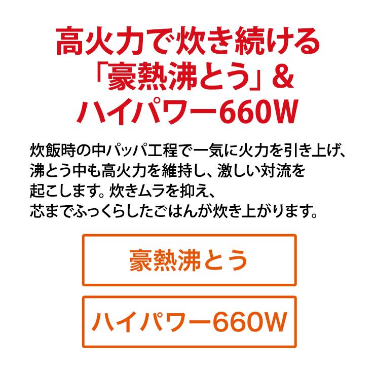 【特価セール】 マイコン炊飯ジャー 1.0L(5.5合) 極め炊き 黒厚釜 ホワイト ZOJIRUSHI (象印マホービン) NL-DB10-WA★｜telaffy｜03