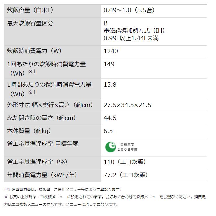 【特価セール】 圧力IH炊飯ジャー 1.0L(5.5合) 極め炊き ブラック ZOJIRUSHI (象印マホービン) NW-JY10-BA｜telaffy｜15