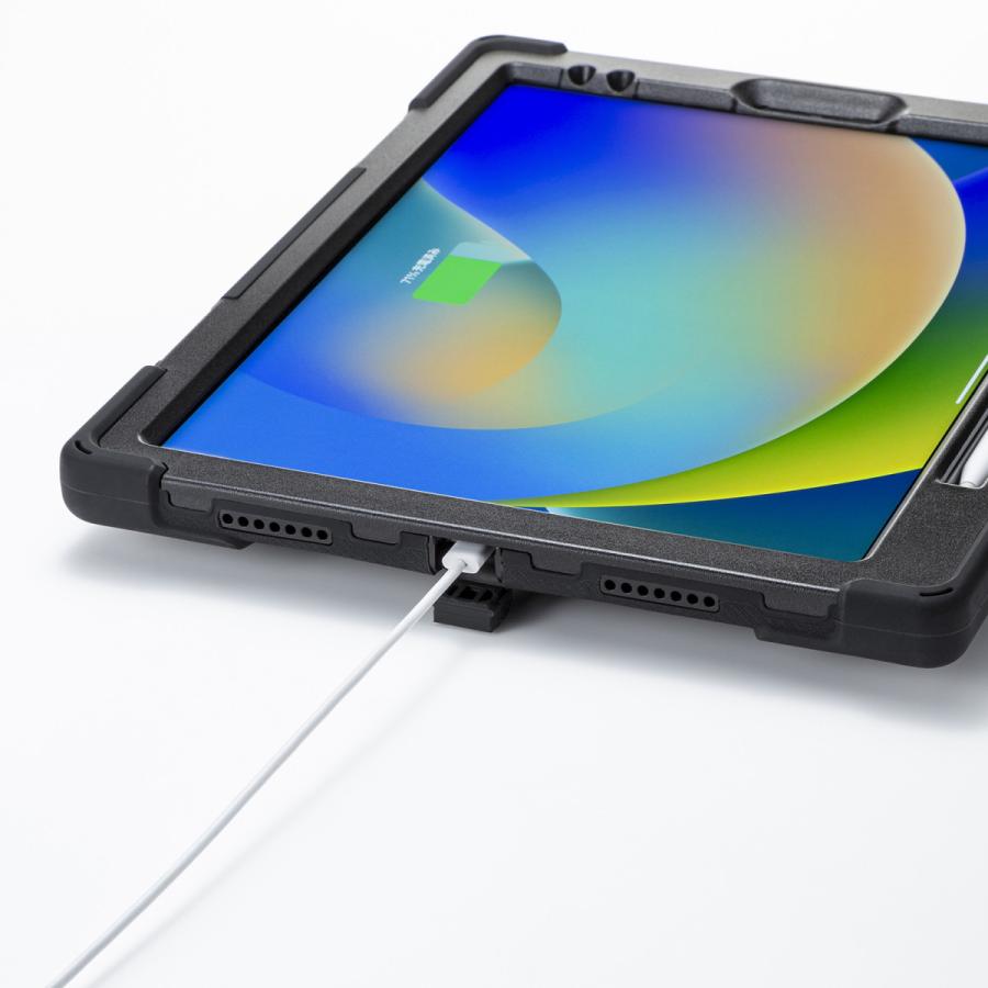 iPad12.9インチ用耐衝撃ケース(ハンドル、スタンド、ショルダーベルト付き) SANWA SUPPLY (サンワサプライ) PDA-IPAD2017BK｜telaffy｜16