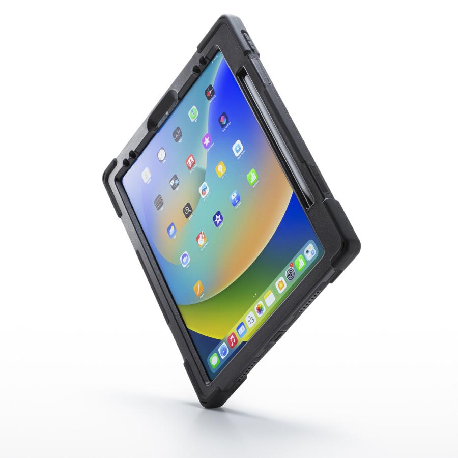iPad12.9インチ用耐衝撃ケース(ハンドル、スタンド、ショルダーベルト付き) SANWA SUPPLY (サンワサプライ) PDA-IPAD2017BK｜telaffy｜19