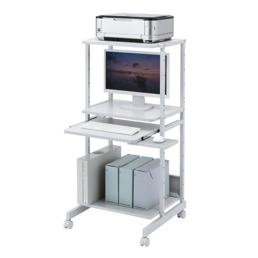 【未開封品】サンワサプライ RAC-EC15パソコンラック RAC-EC15N2【パソコンラック（W600×D600×H1265mm）】キーボード