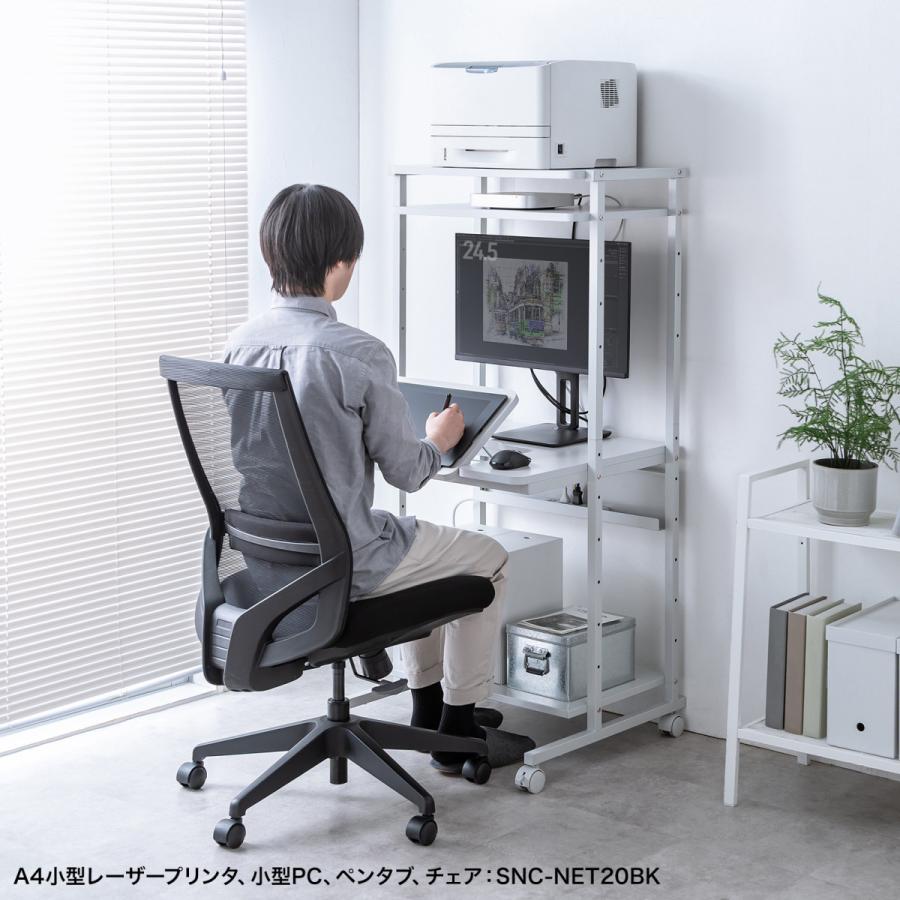 チルト天板パソコンラック(W650) SANWA SUPPLY (サンワサプライ) RAC-EC20_6