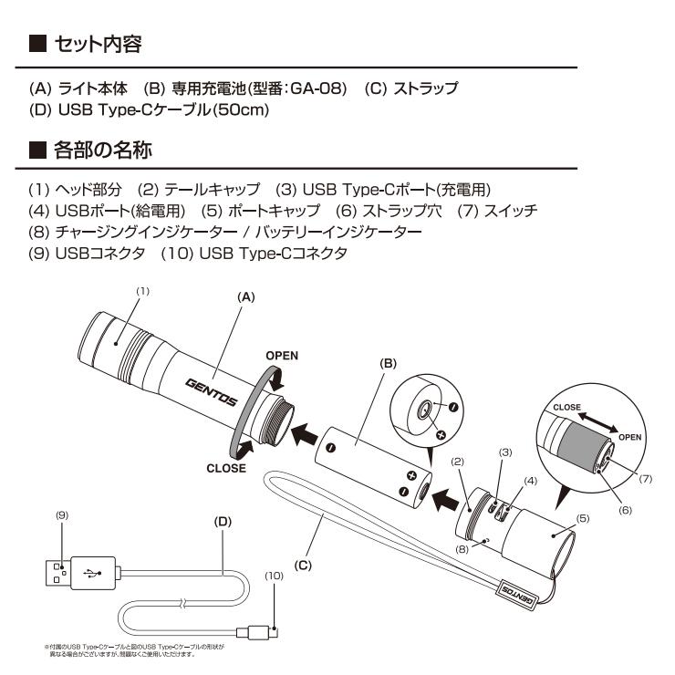 REXEED REXEEDシリーズ 充電式ハンディライト 900lm GENTOS
