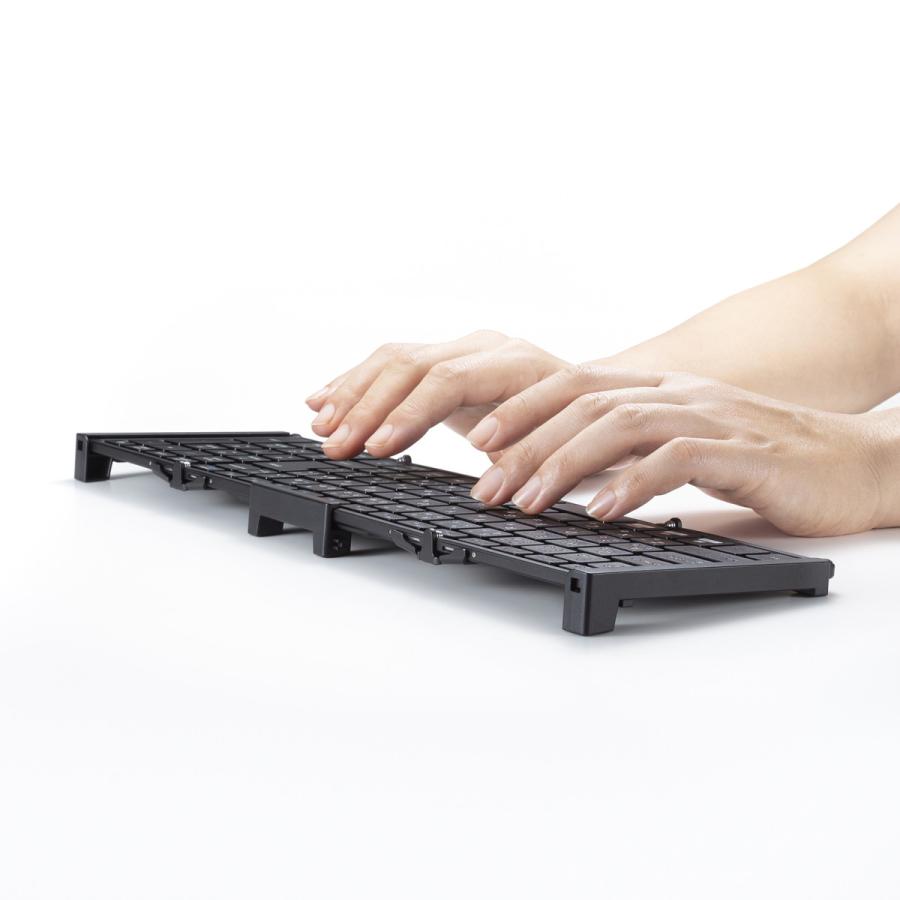 SANWA SUPPLY - SANWA SUPPLY ワイヤレス折りたたみフルキーボード SKB-WL35B SKB-WL35BK【ワイヤレス折りたたみフルキーボード（ブラック