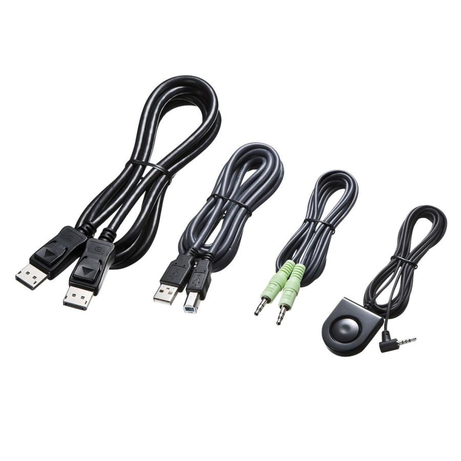 DisplayPort対応手元スイッチ付きパソコン自動切替器(2:1) SANWA SUPPLY (サンワサプライ) SW-KVM2WDPU | SANWA SUPPLY | 08