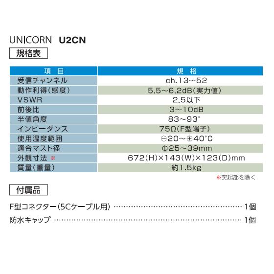 地上デジタル (地デジ) 放送用 UHFアンテナ UNICORN(ユニコーン) ウォームホワイト MASPRO (マスプロ) U2CN-WW｜telaffy｜09