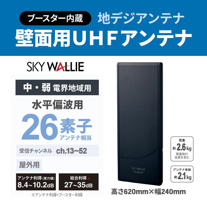 スカイウォーリー 壁面取付用 地上デジタル放送用 平面 UHFアンテナ