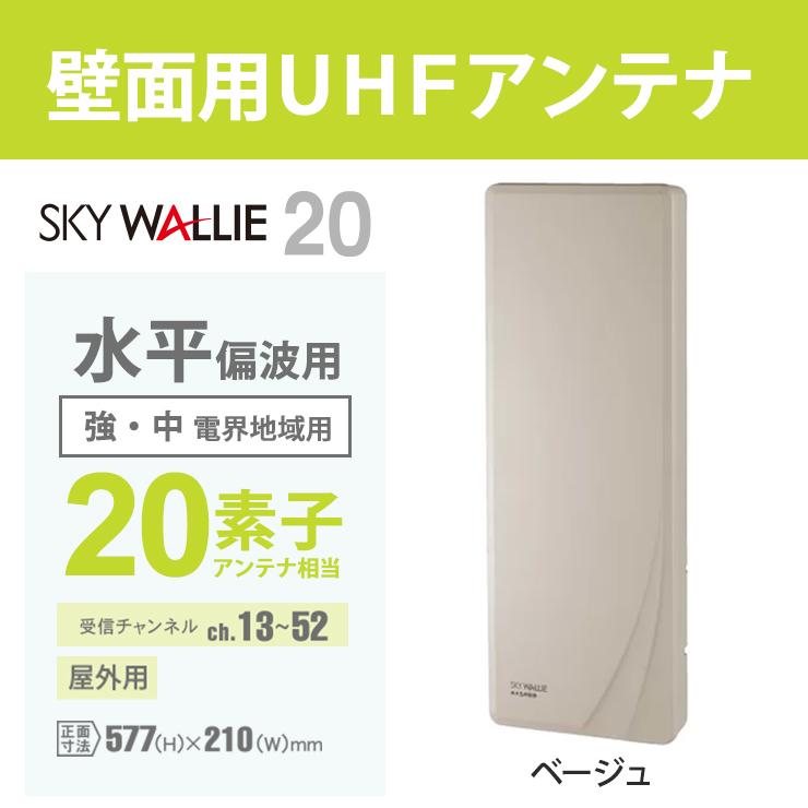壁面取付用 地上デジタル放送用 平面 UHFアンテナ SKY WALLIE 壁面取付用 地上デジタル放送用 平面 UHFアンテナ SKY WALLIE