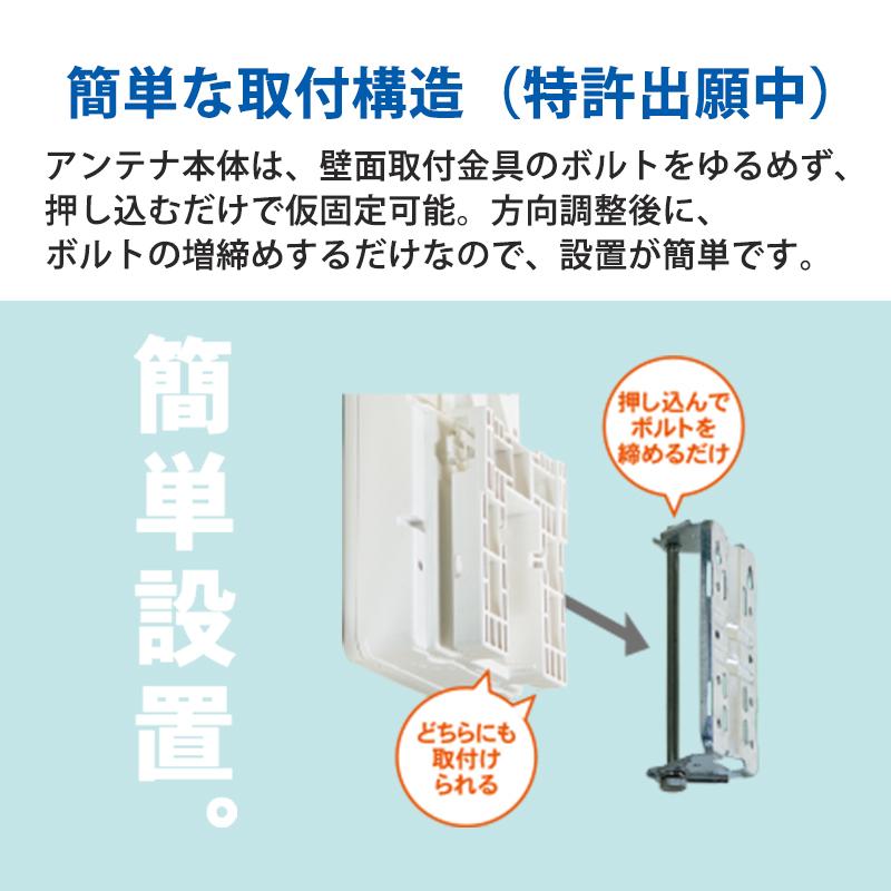 【特価セール】 壁面取付用 地上デジタル放送用 平面 UHFアンテナ SKY WALLIE(スカイウォーリー) ブースター内蔵タイプ ウォームホワイト MASPRO (マスプロ)★ | スカイウォーリー | 10