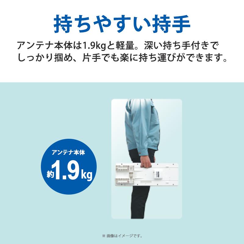 【特価セール】 壁面取付用 地上デジタル放送用 平面 UHFアンテナ SKY WALLIE(スカイウォーリー) ブースター内蔵タイプ ウォームホワイト MASPRO (マスプロ)★ | スカイウォーリー | 12