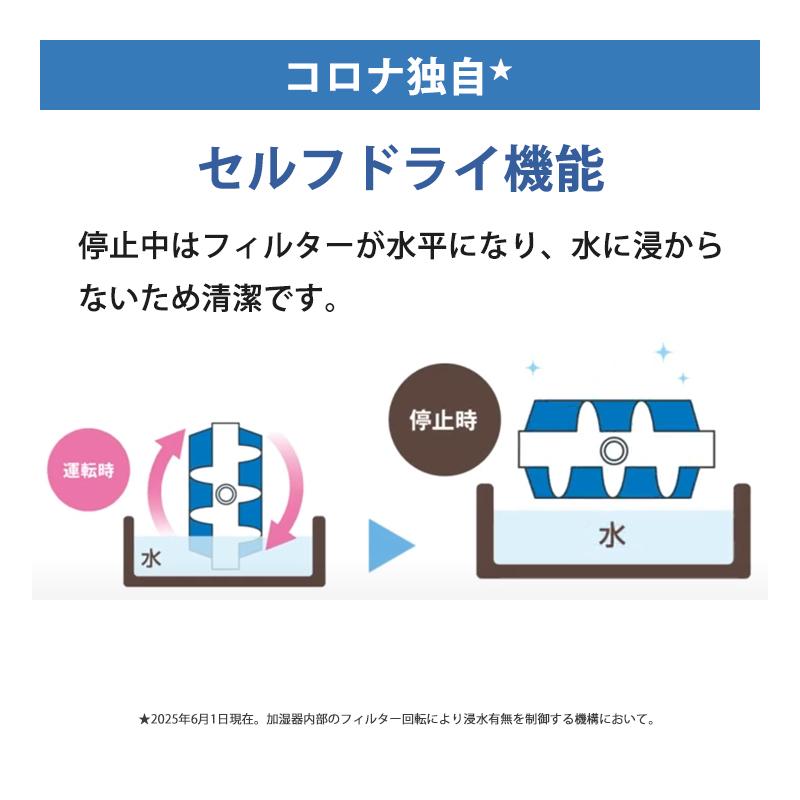 CORONA（コロナ） ハイブリッド式 加湿器 720mlタイプ クリアホワイト