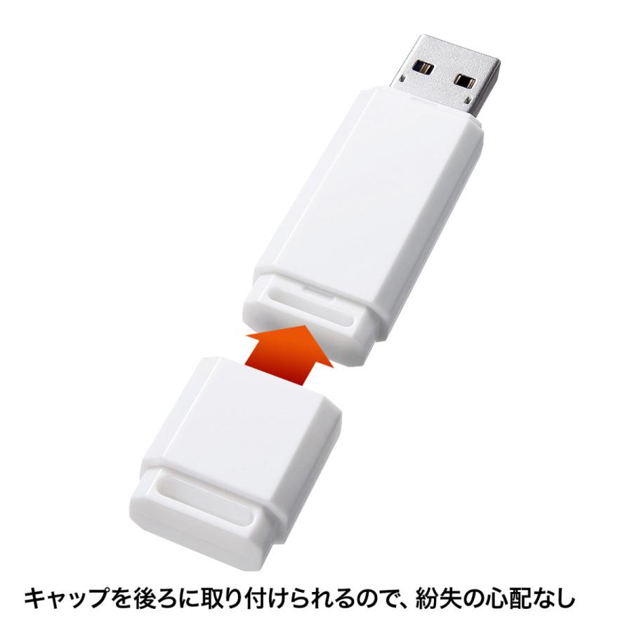 USBメモリ(64GB)USB3.0 シンプルデザイン SANWA SUPPLY (サンワサプライ) UFD-3U64GWN｜telaffy｜04