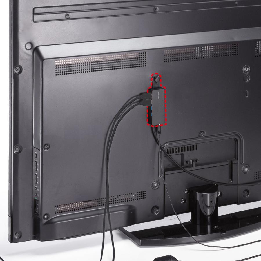 HDD接続対応 USB3.2 Gen1 4ポートハブ SANWA SUPPLY (サンワサプライ) USB-3HTV433BK | SANWA SUPPLY | 01