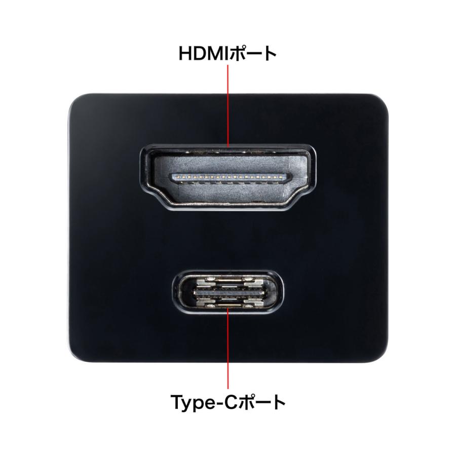 USB Type-Cハブ付き HDMI変換アダプタ SANWA SUPPLY (サンワサプライ) USB-3TCH34BK｜telaffy｜04
