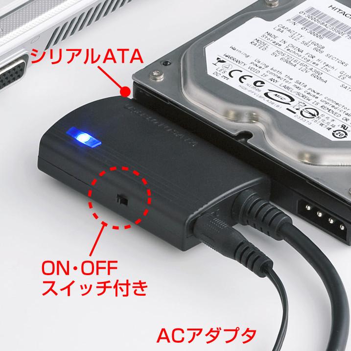 SATA-USB3.0変換ケーブル(0.8m) SANWA SUPPLY (サンワサプライ) USB-CVIDE3｜telaffy｜02