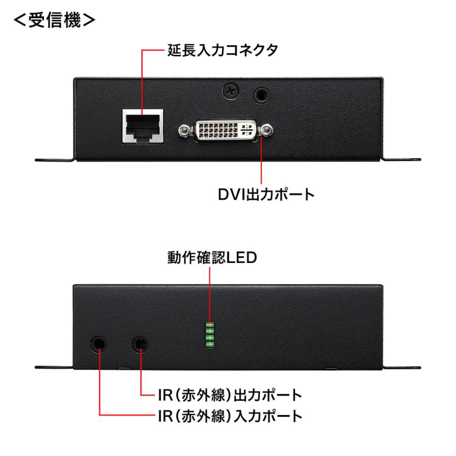 PoE対応DVIエクステンダー(セットモデル) SANWA SUPPLY (サンワサプライ) VGA-EXDVPOE