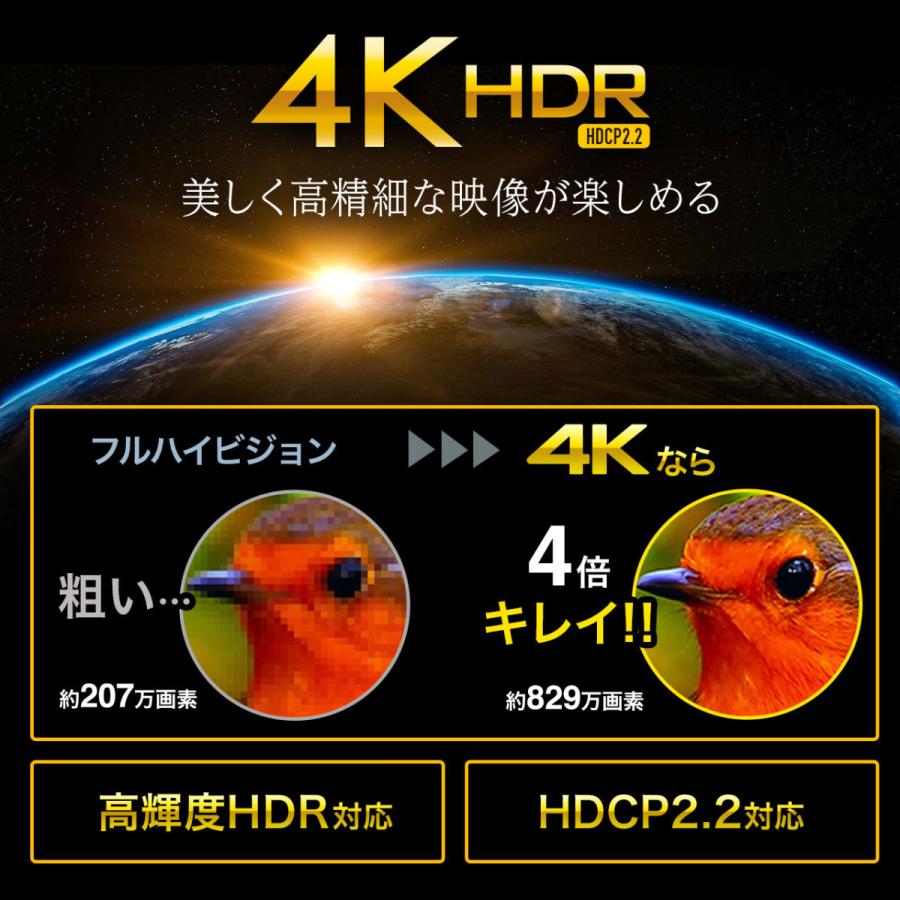 4K/60Hz・HDR対応HDMI分配器(8分配) SANWA SUPPLY (サンワサプライ) VGA-HDRSP8｜telaffy｜14