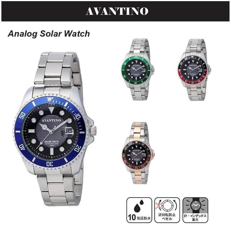 AVANTINO 腕時計 アバンティーノ AV-AM386 ソーラー 10気圧防水