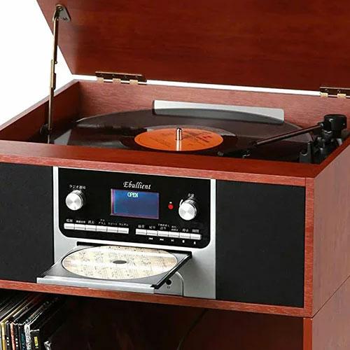 【レンレン様】とうしょうマルチレコードプレーヤーTS-9885PB 鏡面ピアノ調仕上げレコードプレーヤー/TS-7885/ブラック