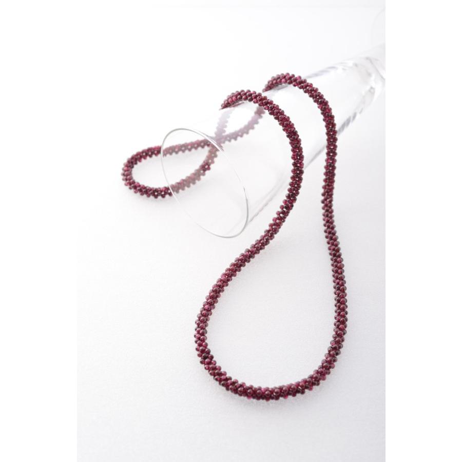 松屋銀座 外商部 ロングネックレス ガーネット 250ct ネックレス 新聞