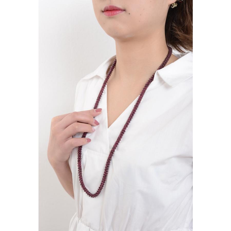 松屋銀座 外商部 ロングネックレス ガーネット 250ct ネックレス 新聞