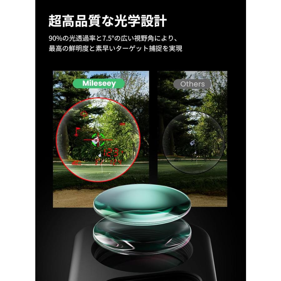 ゴルフ 距離計 Mileseey IONME2 距離測定器 計測機 3点間距離 golf