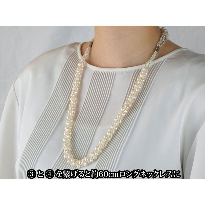 ネックレス 真珠 パール 松屋銀座 大珠10mm 湖水真珠 5点福袋