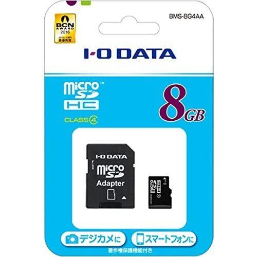 microSDカード マイクロSD microSDHC 8GB class4 I/Oデータ BMS-8G4AA アイ・オー・データ バックアップ 記録|telemarche28|02