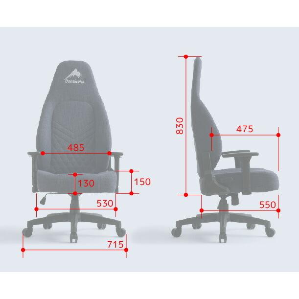 ティトリス ゲーミングチェア GY グレー Contieaks コンティークス 