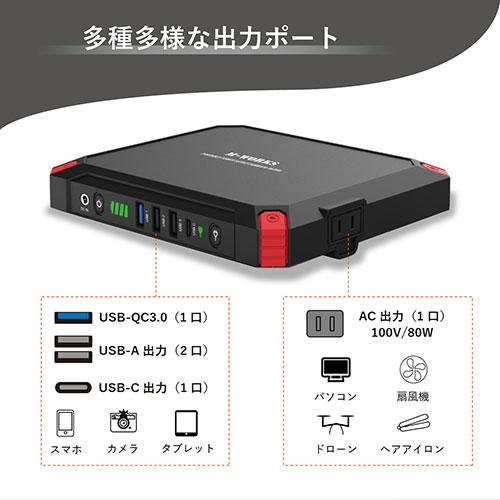 M-WORKS ソーラーパネル&ポータブル電源セット MW-SP8821｜telj｜05