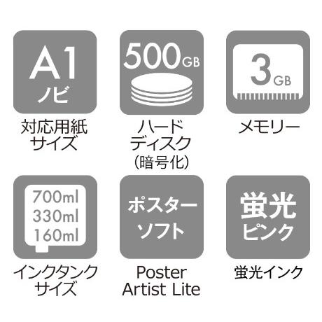 キャノン 大判プリンター GP-2000 5255C001 A1ノビ 10色 蛍光インク