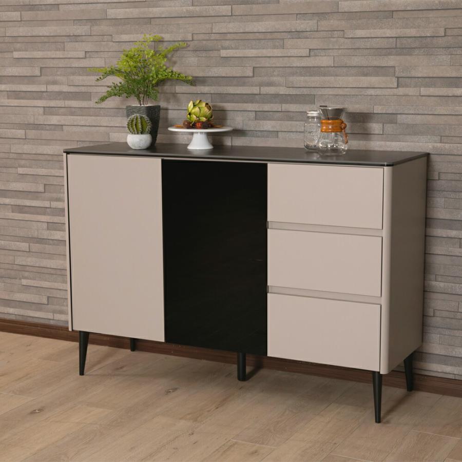 筑波産商 リビングキャビネット コーラス タイプB ガラス扉タイプ