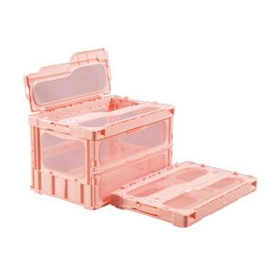 サカエ サカエオリジナル色付き透明折りたたみコンテナー　ＣＬ−５０ＴＭＰＫ5個セット【代金引換対象外】【配送時間指定不可】【サカエの大型商品は車上渡し