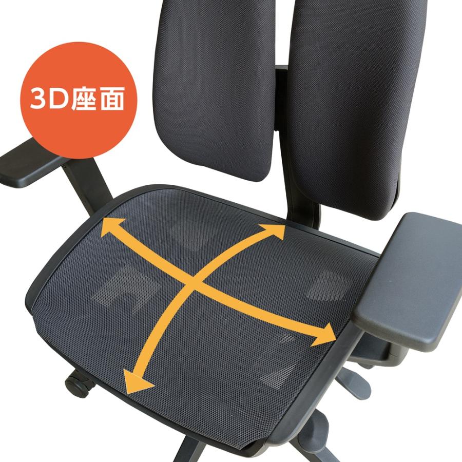 デュオレスト（DUOREST） オフィスチェア NEXT3 ブラック ヘッドレスト 