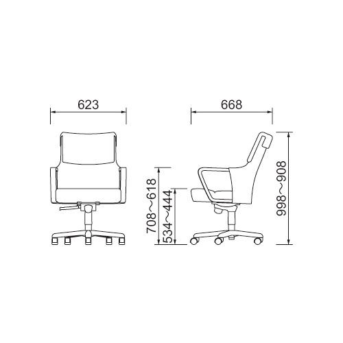 天童木工 F-3258SG-NT ワーキングチェア 張地グレードA【代金引換対象外】_2