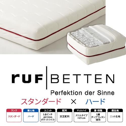 RUF マットレス FHC-ST スタンダードモデル ハードコンフォートシステム5.8インチ  PS パーソナルシングル ルフ ドイツドリームベッド