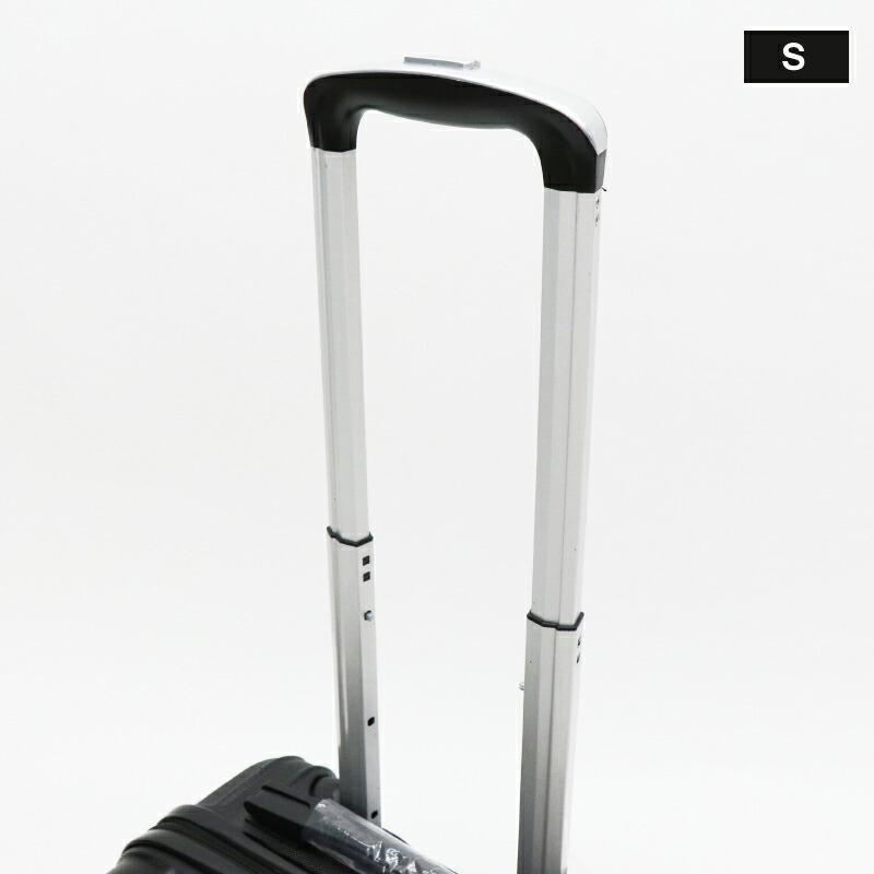 2サイズセット』軽量樹脂製キャリーケース ブラック/ブルー/シルバー S