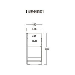 関東甲信越送料設置無料 綾野製作所 カンビアI 下キャビネット ミドルハイカウンター スリムストッカー 引き出し 奥浅 IM-20Y2 代引不可の画像