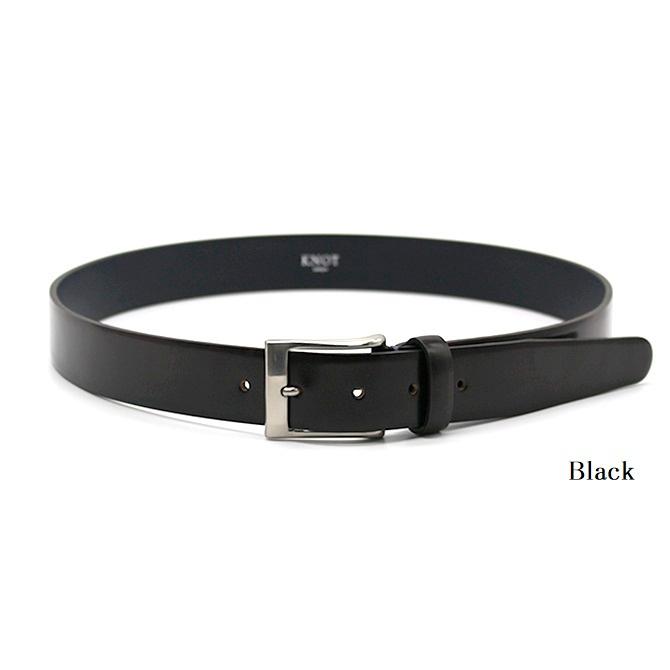 ベルト レザーベルト 日本製 おしゃれ 贈り物 プレゼント 金属バックル KNOT KNA-1004 ブラック ダークブラウン 茶色 attireシリーズ_1