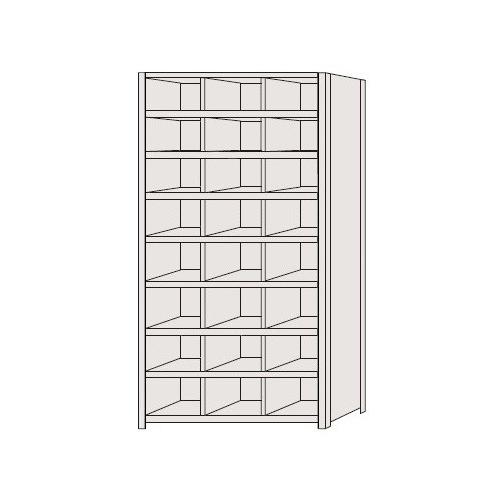 サカエ SAKAE / 区分棚　フラットタイプ　NCAM111-308【代金引換対象外】【配送時間指定不可】【サカエの大型商品は車上渡しです】個人宅配送不可