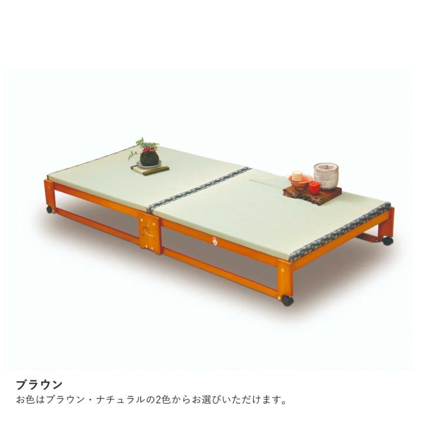中居木工 2024年製 折りたたみひのきスノコベッド シングル ハイタイプ