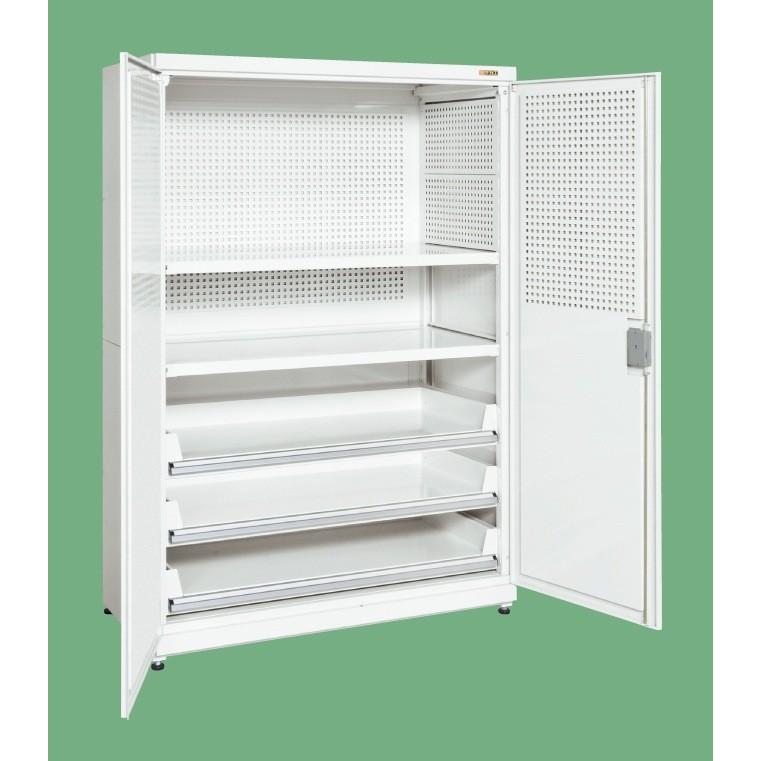 サカエ パンチング保管庫　PNH-9063PC3W / 耐荷重：250Kg / W900×D640×H1800ｍｍ【代金引換対象外】【配送時間指定不可