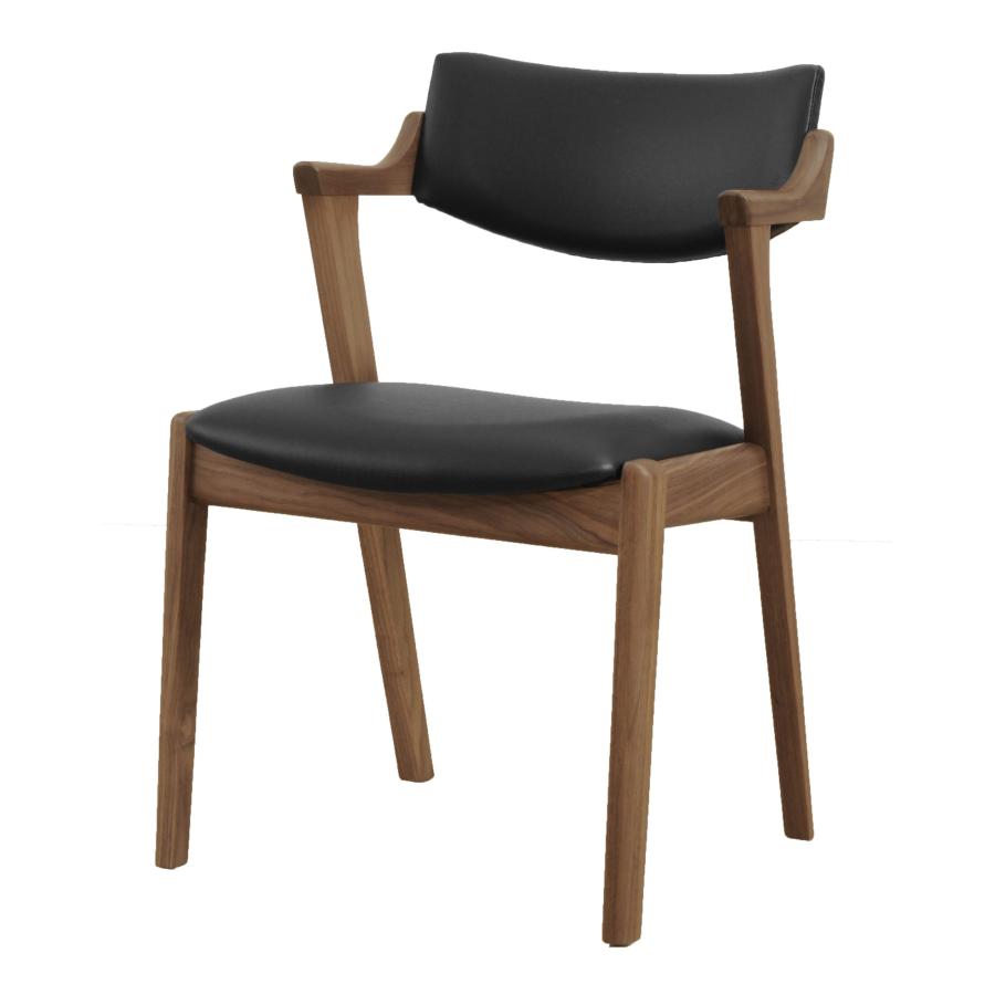 PARTENZA セミアームチェア 2脚セット ウォルナット 替えカバー付