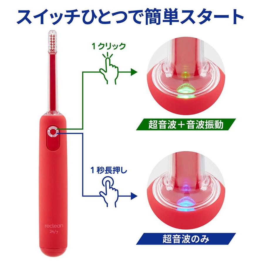 reclean24/7 リクリーン24/7 伊藤超短波 超音波歯ブラシ リクリーン24/7 1.6MHz パルス式 ReClean24